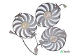 Комплект вентиляторов для видеокарты Asus RTX3060 3070 3080 White Edition ⌀95-96мм T129215SU CF1010U - фото