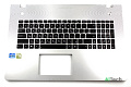 Клавиатура для Asus N76V TopCase Серебро p/n: 13N0-MHA0K11 - фото