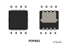 Микросхема MDV1525 N-Channel MOSFET 30V 24A PDFN33